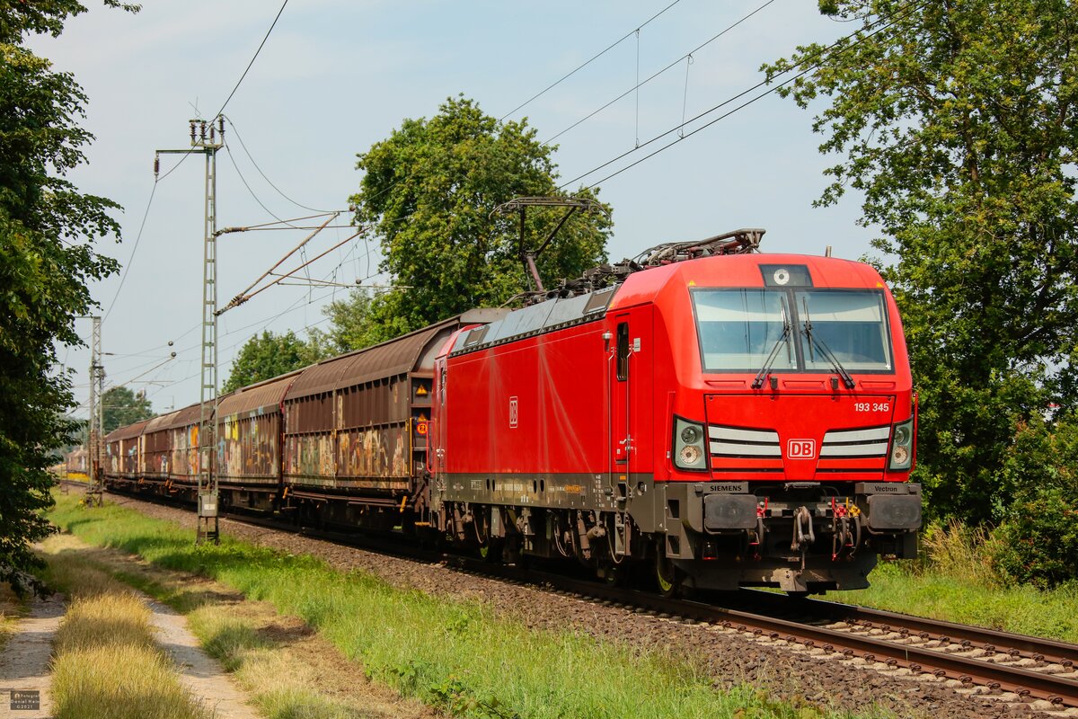 193 345 DB Vectron in Boisheim, Juni 2021.