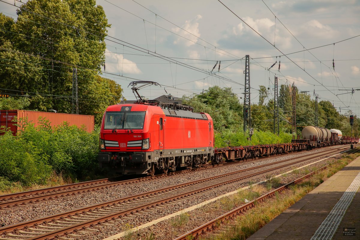 193 356 DB Vectron in Hilden, August 2020.
