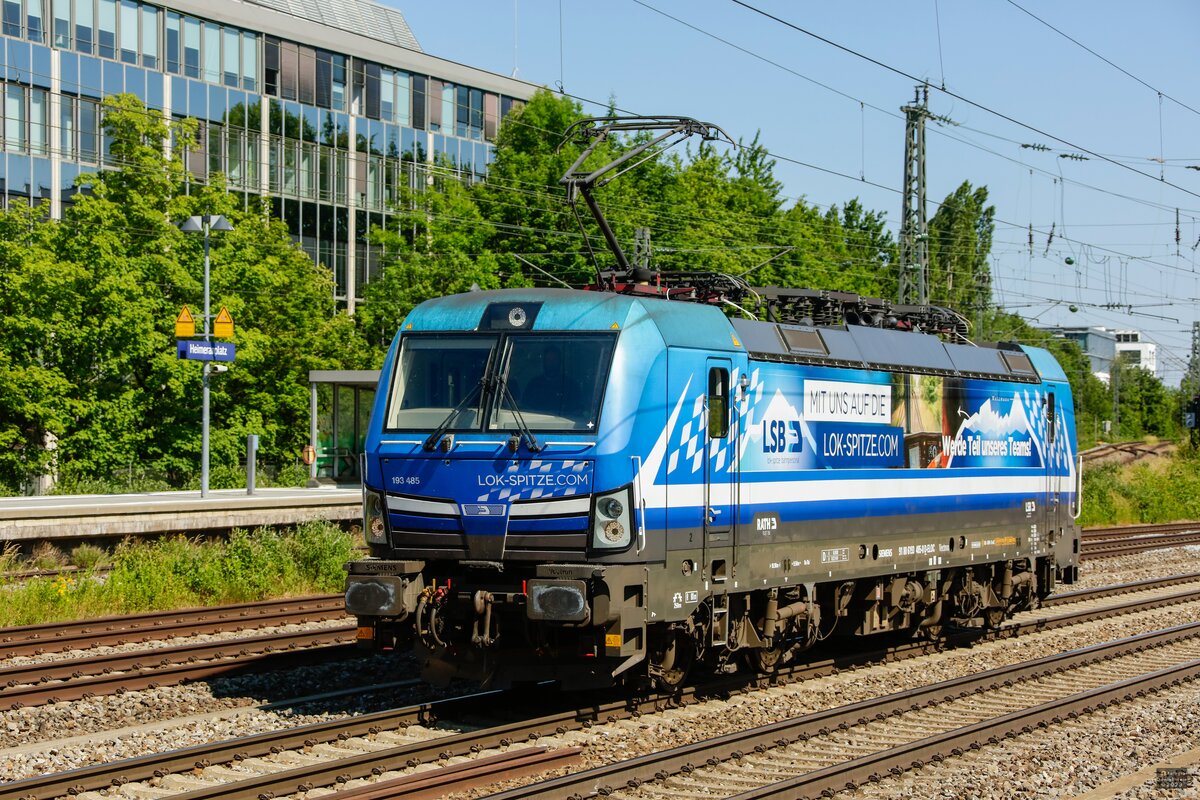 193 485 Lokspitze LSB  Werde Teil unseres Teams  in M�nchen-Heimeranplatz, Juni 2023.