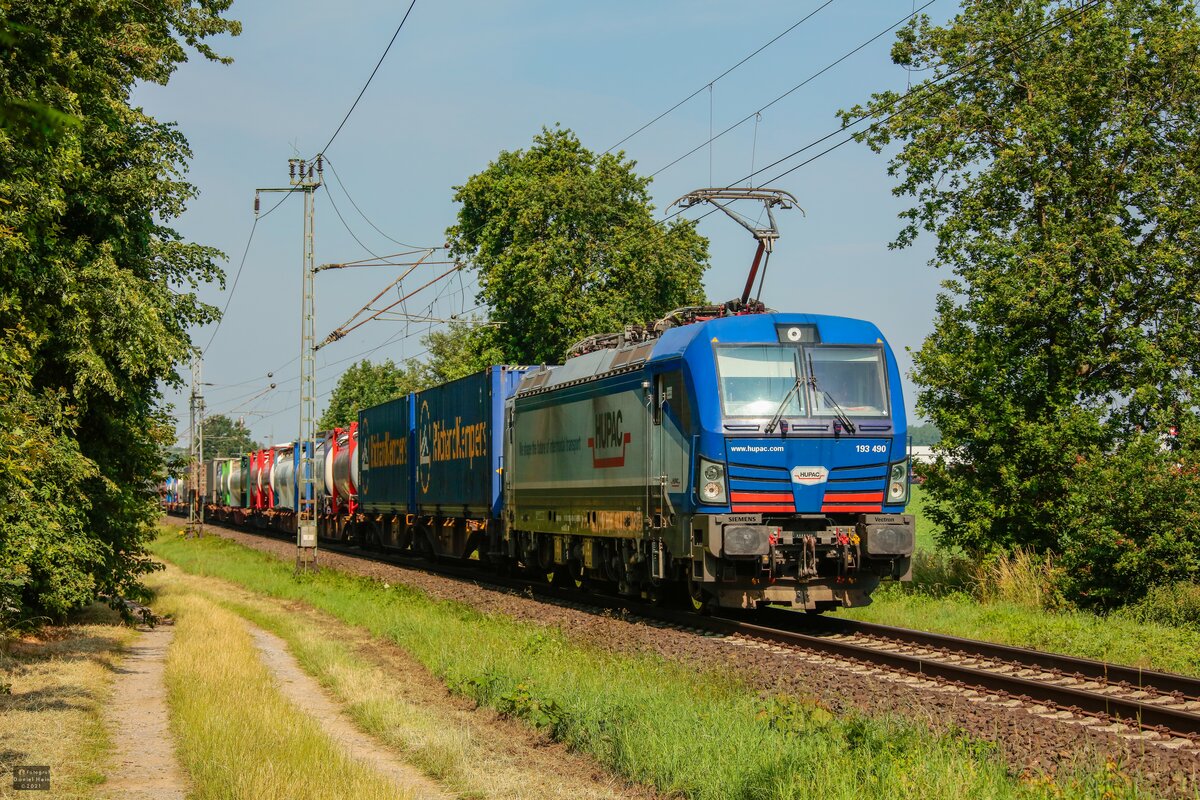 193 490 Hupac in Boisheim, Juni 2021.