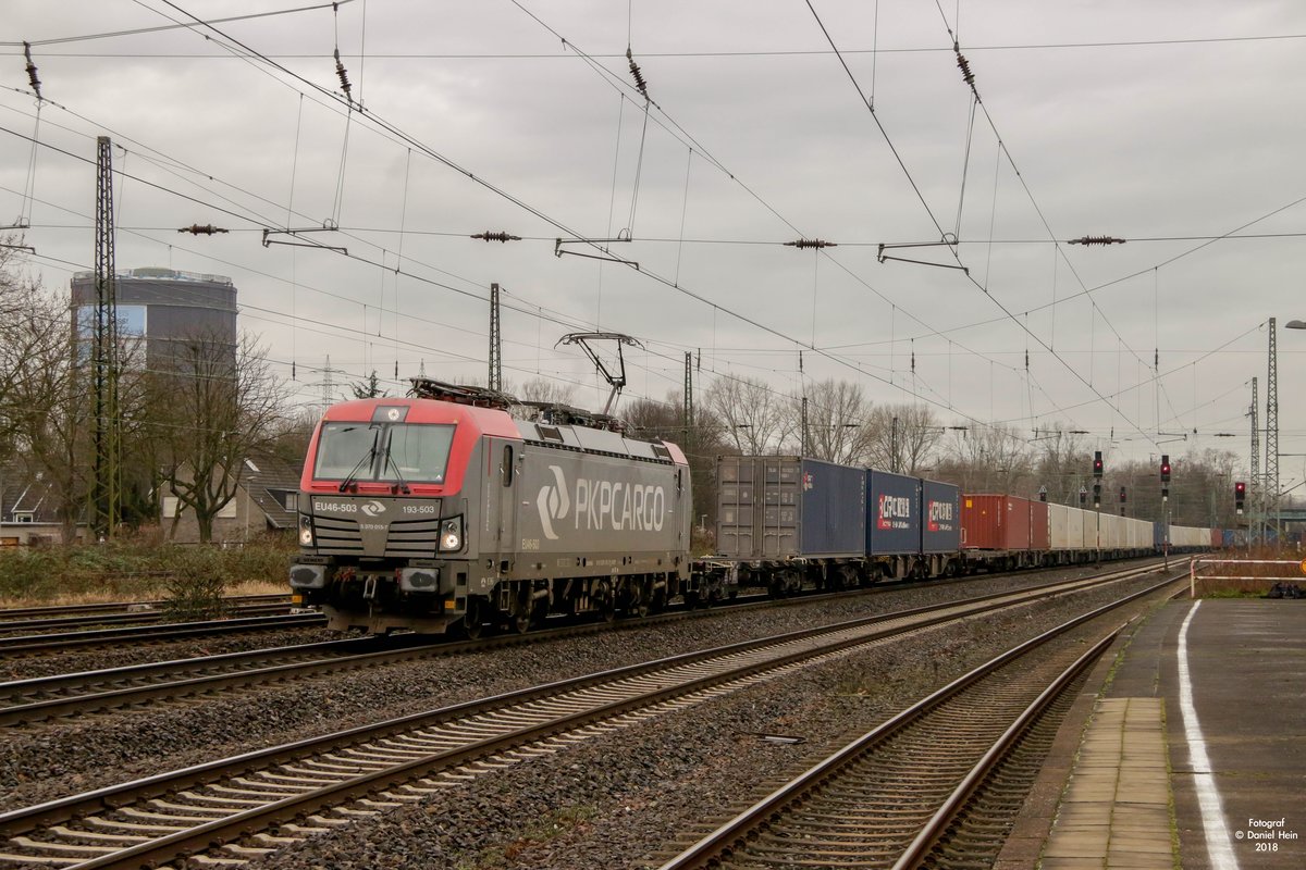 193 513 PKP in Oberhausen Osterfeld, am 06.01.2018.