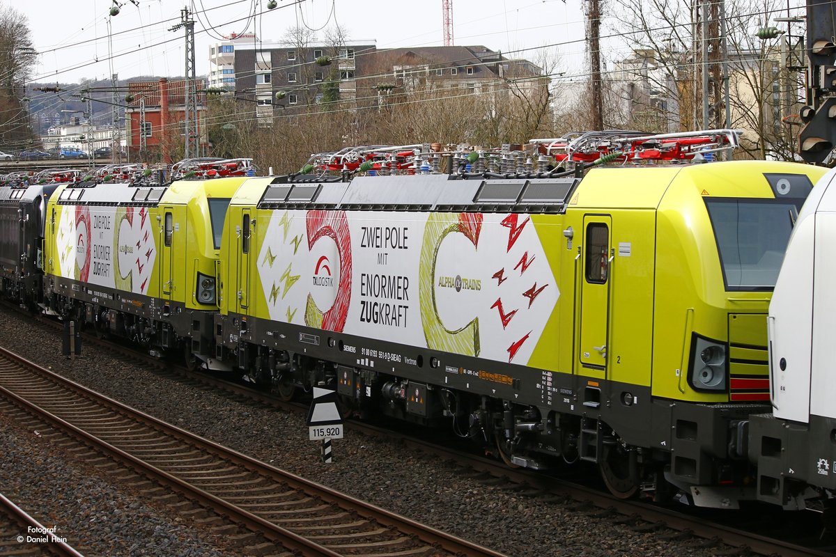 193 551-9 TXL/Alpha Trains in Wuppertal, am 11.03.2017.