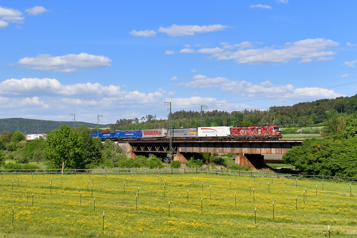 193 555 mit DGS 43109 am 08.05.2018 bei Treuchtlingen.