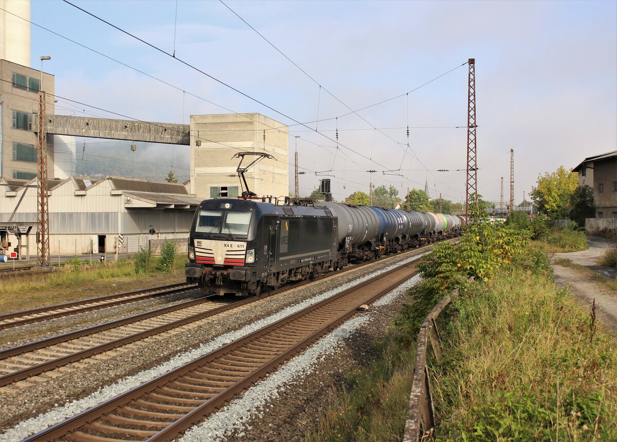 193 611-1 (MRCE) fuhr am 17.09.21 mit einem Kesselzug durch Karlstadt.