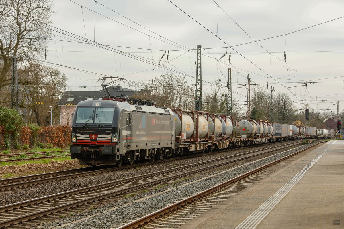 193 659 SBB Cargo International  Die G�terbahnen  in Hilden, M�rz 2024.