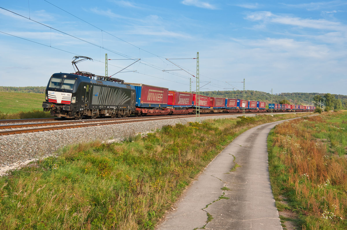 193 662 MRCE/Lokomotion mit DGS 43820 (Verona Q. E. - Bremen Grolland) bei Mitteldachstetten, 17.09.2019