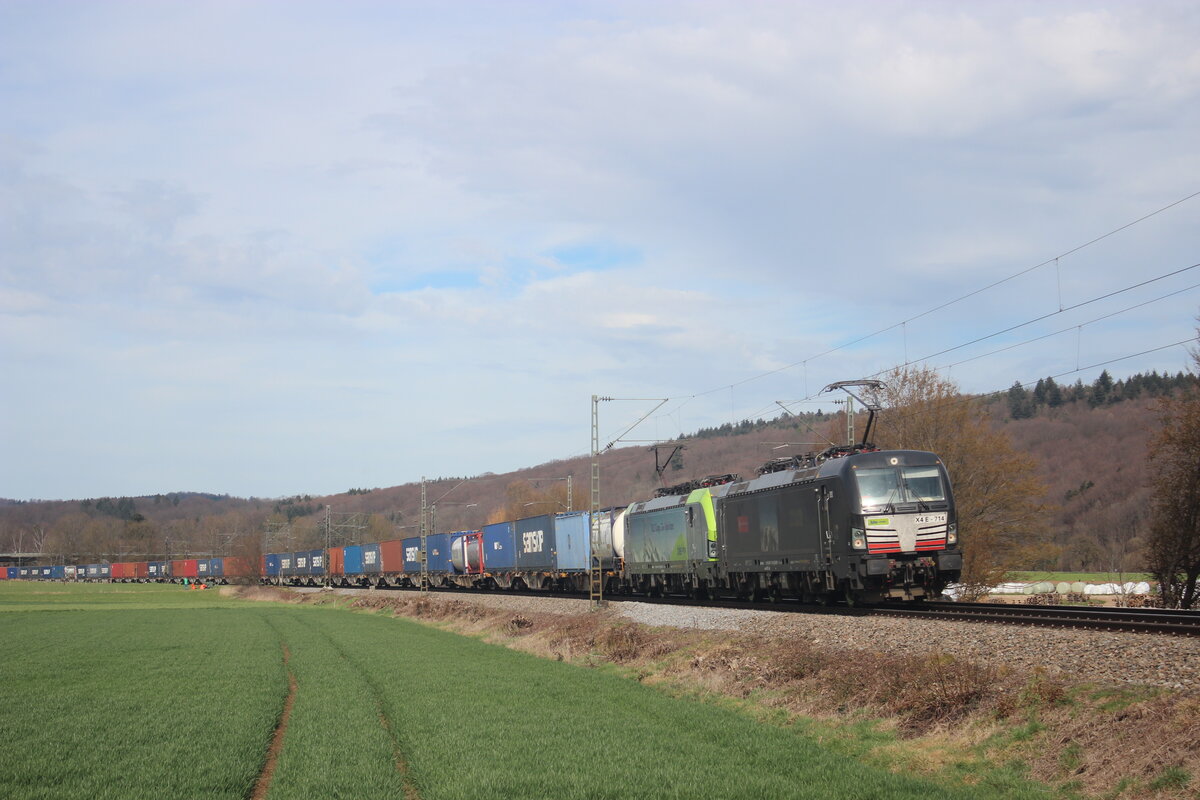 193 714 und 475 408 mit dem DGS*****
(Mannheim Rbf-Freiburg(Gbf)) in Kollmarsreute (18.03.23)