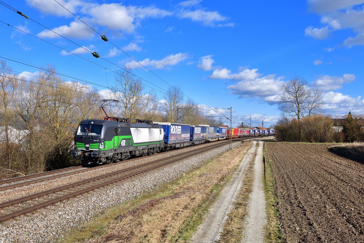 193 725 mit DGS 40670 am 21.02.2020 bei Langenisarhofen.