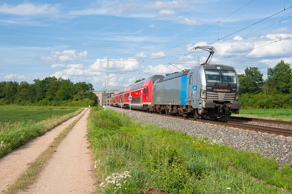 193 805 als RE 4967 (Coburg - Nürnberg Hbf) bei Vach, 21.07.2019