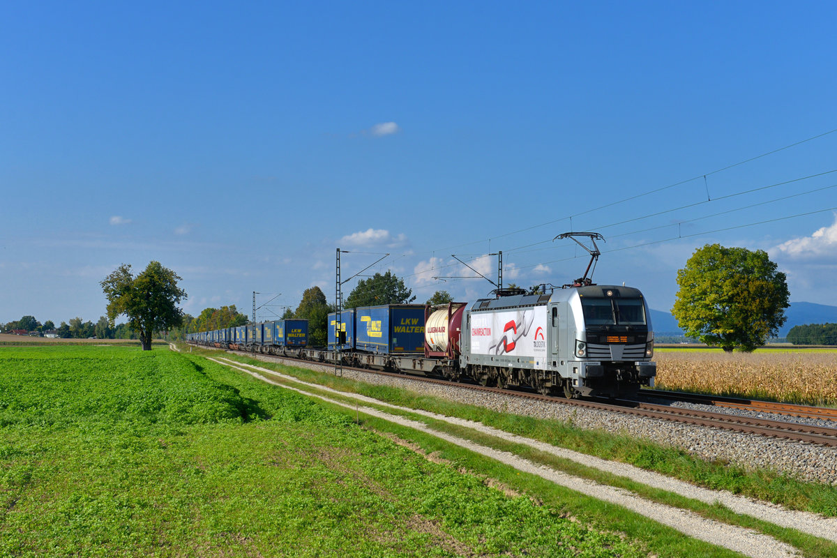 193 806 mit DGS 43945 am 26.09.2017 bei Langenisarhofen. 