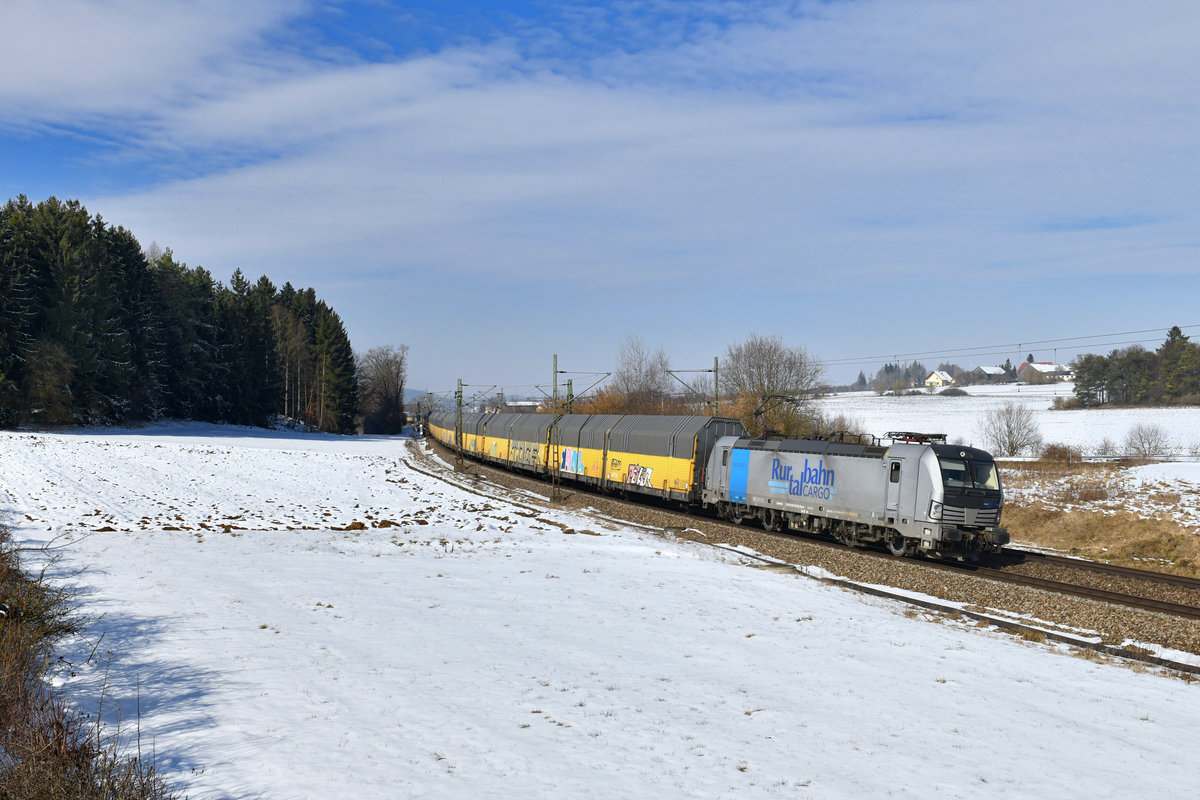 193 810 mit einem ARS Altmann am 21.02.2018 bei Sinngrün. 
