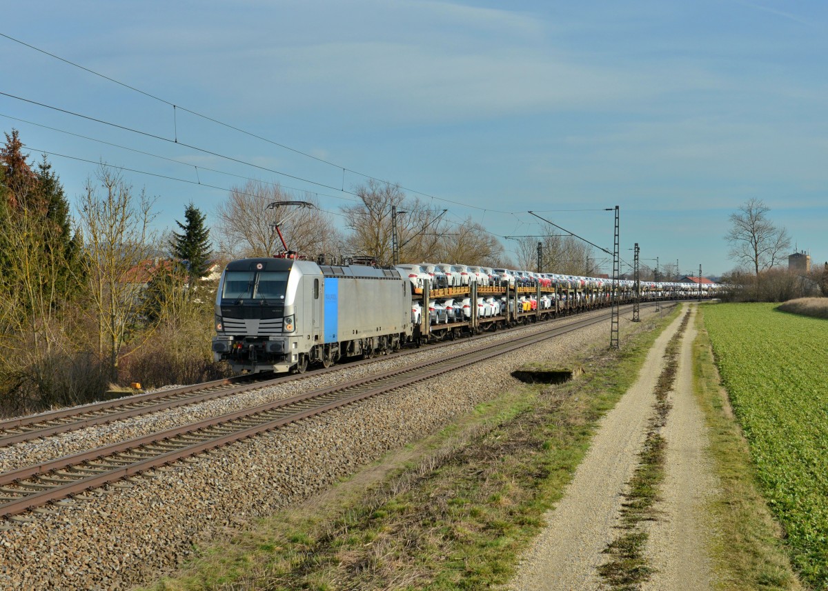 193 816 mit DGS 47160 am 06.02.2016 bei Langenisarhofen. 