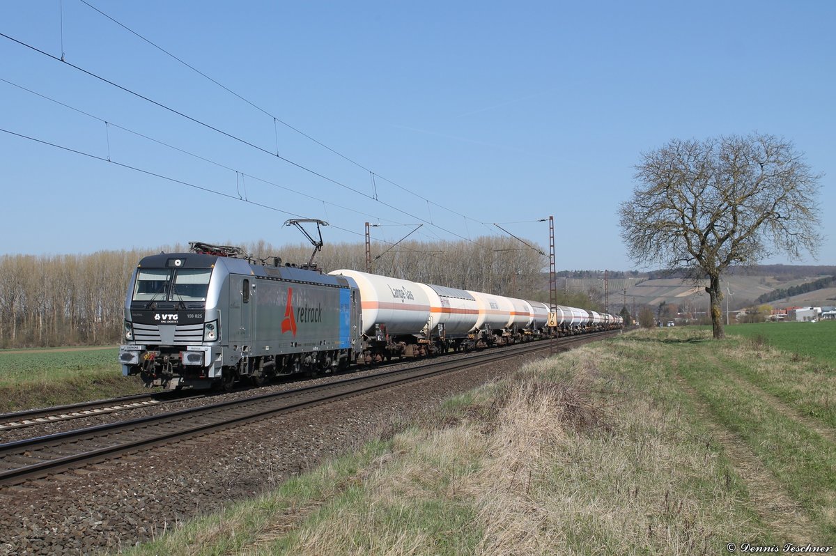 193 825-7 Railpool mit Behälterwagen bei Retzbach-Zellingen am 28.03.2017