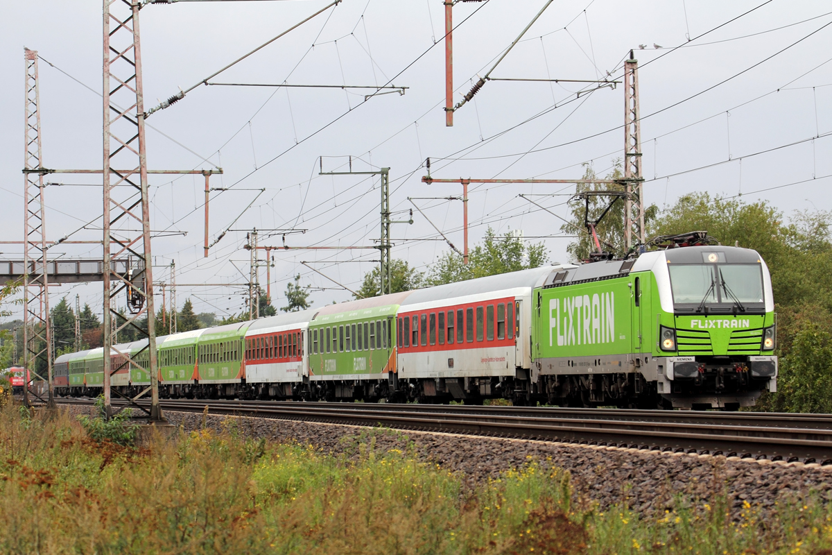 193 827-3 mit einem Flixtrain in Dedensen-Gümmer 7.9.2019