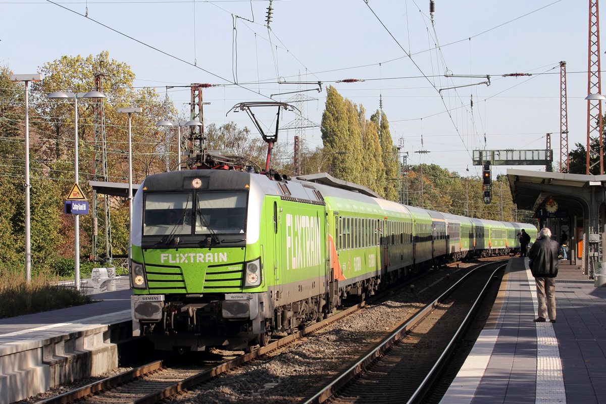 193 827-3 mit FLX 1803 nach Köln in Castrop-Rauxel 26.10.2019