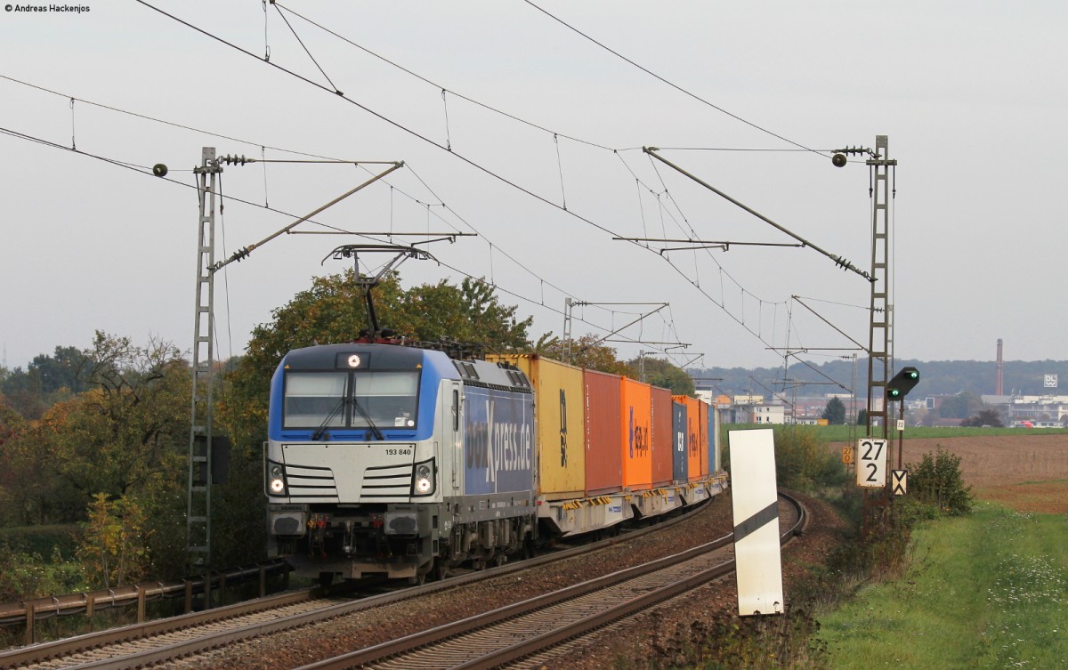 193 840-6 mit einem Containerzug bei Ellental 12.10.15