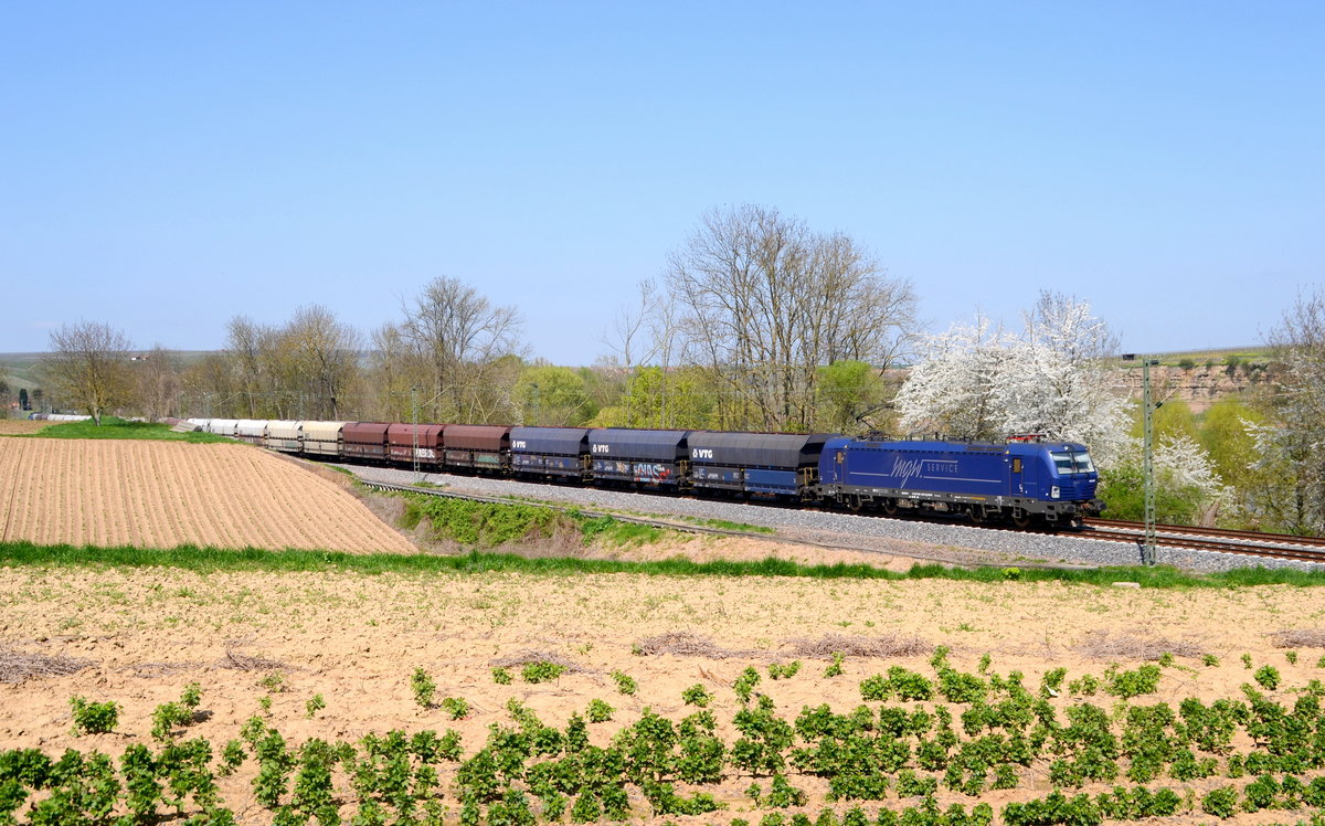 193 845 mit einem Fals-Zug am 20.04.2016 bei Lauffen