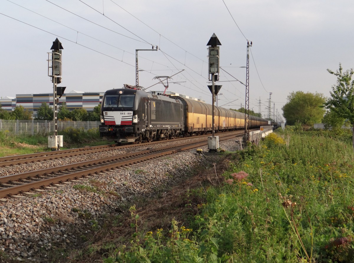 193 858-8, X 4E 858, 91 80 6, 193 858-8, D-MRCE zu sehen am 10.09.14 in Gersthofen.