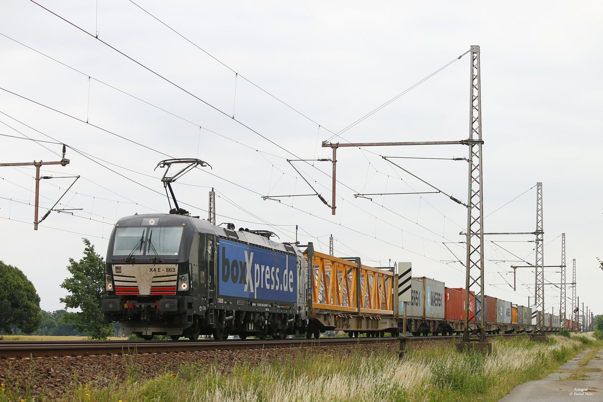 193 863 MRCE/BoxXpress in Dedensen Gümmer, am 24.06.2017.