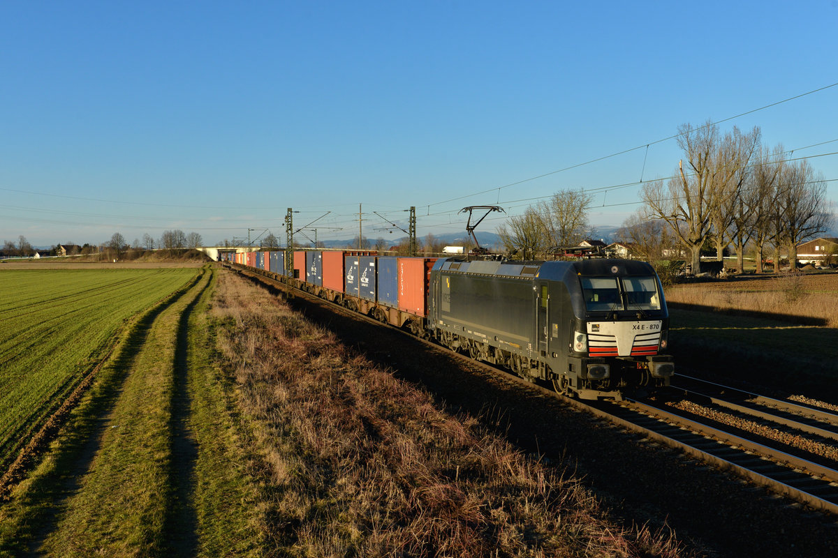 193 870 mit DGS 41139 am 14.01.2016 bei Plattling. 