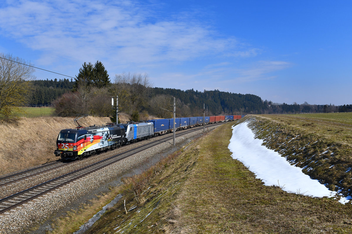 193 876 + 187 300 mit TEC 46658 am 22.03.2018 bei Pöndorf. 