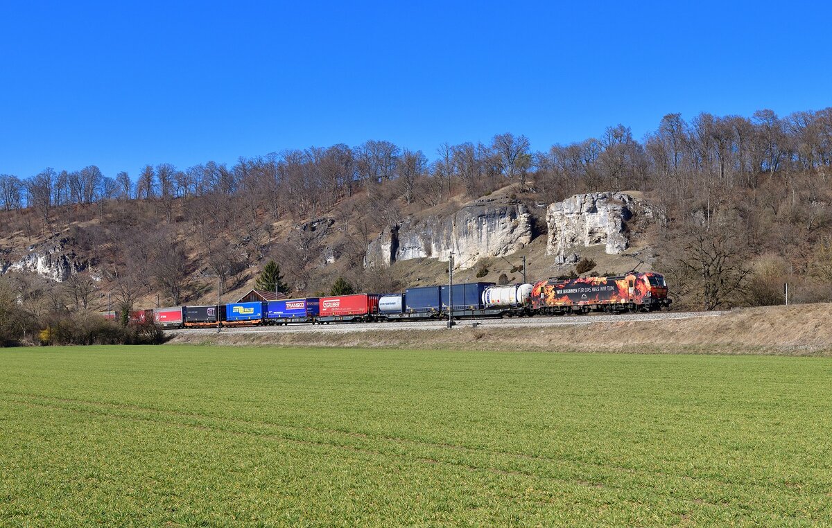 193 878 mit DGS 43101 am 22.03.2022 bei Hagenacker.