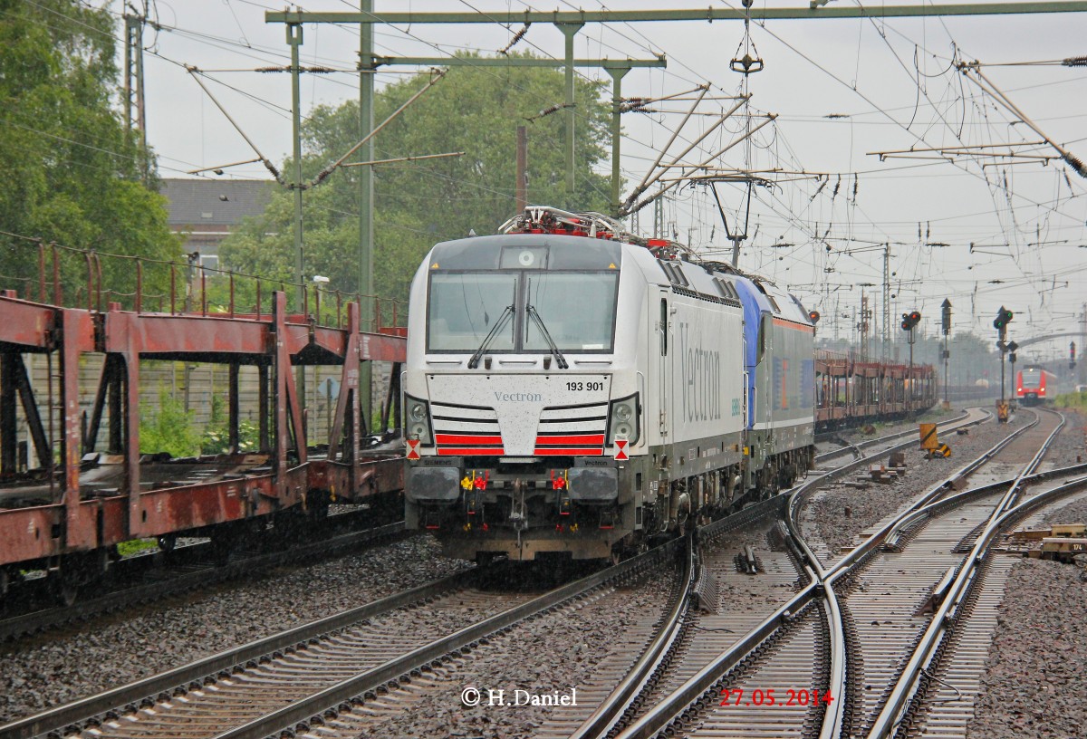 193 901 Vectron Siemens & PKP 5370 in Hannover Linden Fischerhof, Mai 2014.