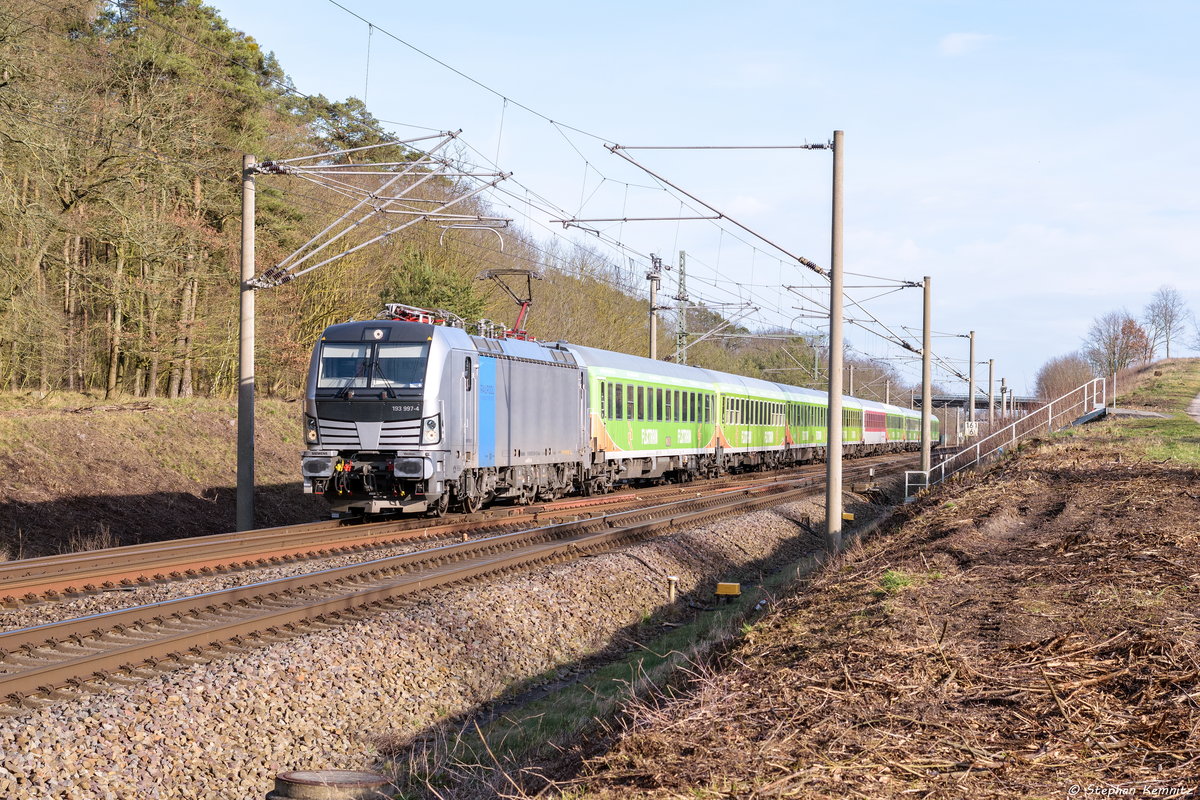 193 997-4 Railpool GmbH für BTE BahnTouristikExpress GmbH mit dem Flixtrain (FLX76338) von Berlin Südkreuz nach Köln Hbf in Nennhausen.15.02.2020