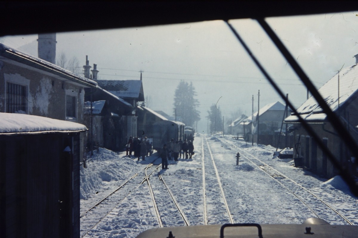 1974 Januar - VL 13 der Steiermärkischen Landesbahnen  - Einfahrt in Tamsweg 