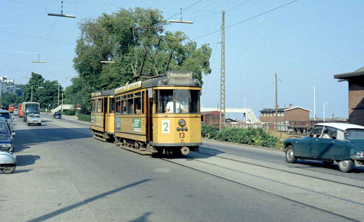 Århus / Aarhus Århus Sporveje SL 2 (Tw 13) Skovvejen im August 1968.