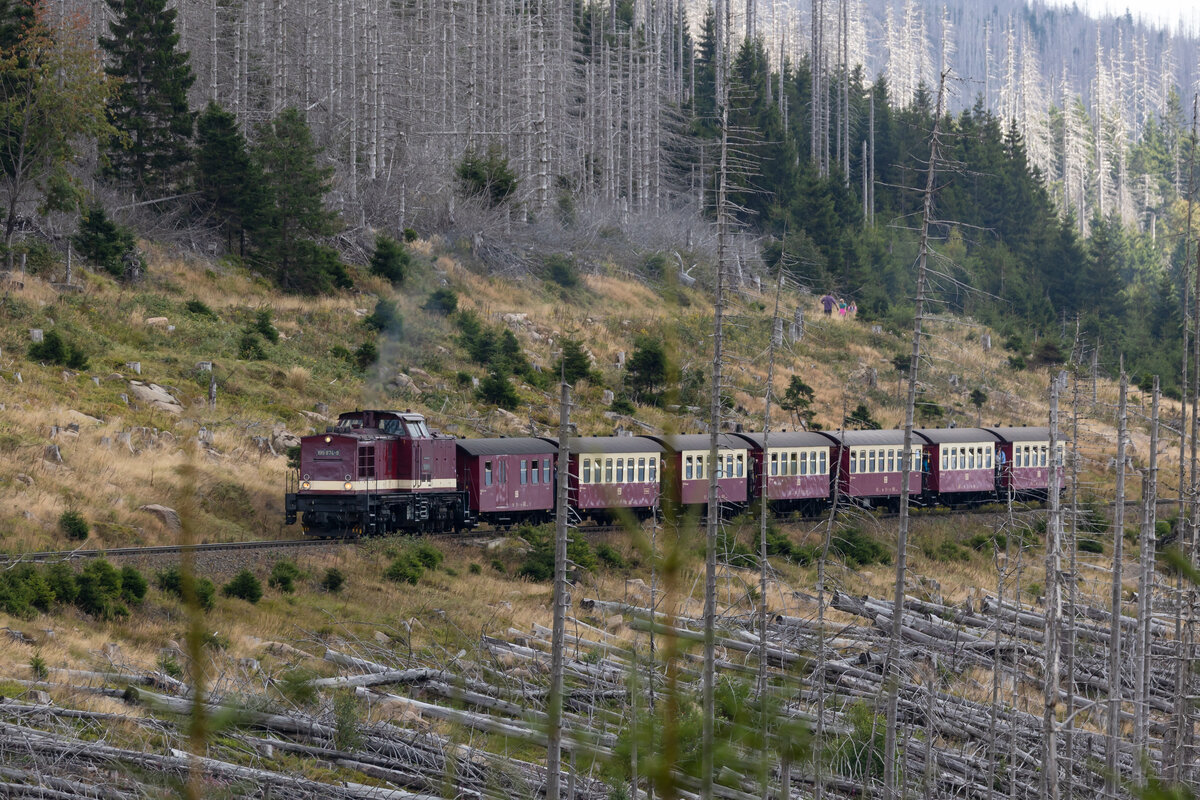 199 874-9 vor der Eckerloch Kurve gen Brocken. 6.9.25