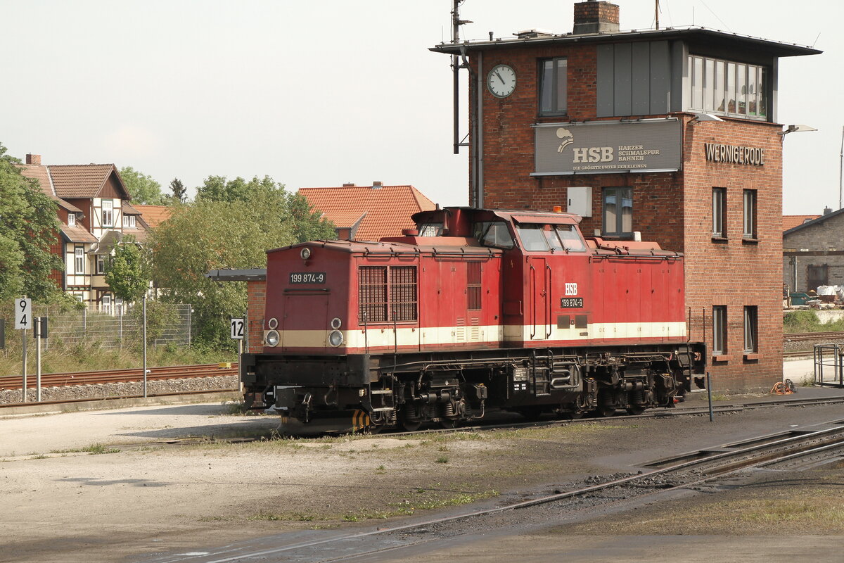 199 874 der Hsb am 20.05.2022 im Bw Wernigerode
