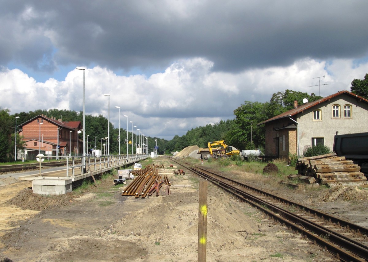 19.9.2010 Brand (Niederlausitz) - während der grundhaften Erneuerung der Strecke