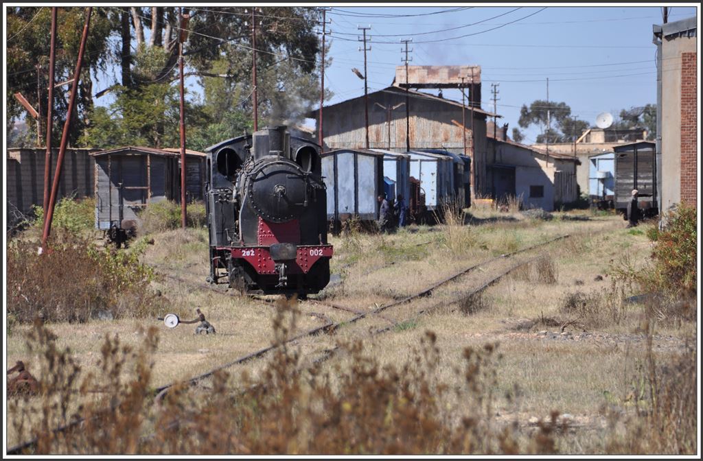 2002 002 rangiert in Asmara. (04.12.2014)
