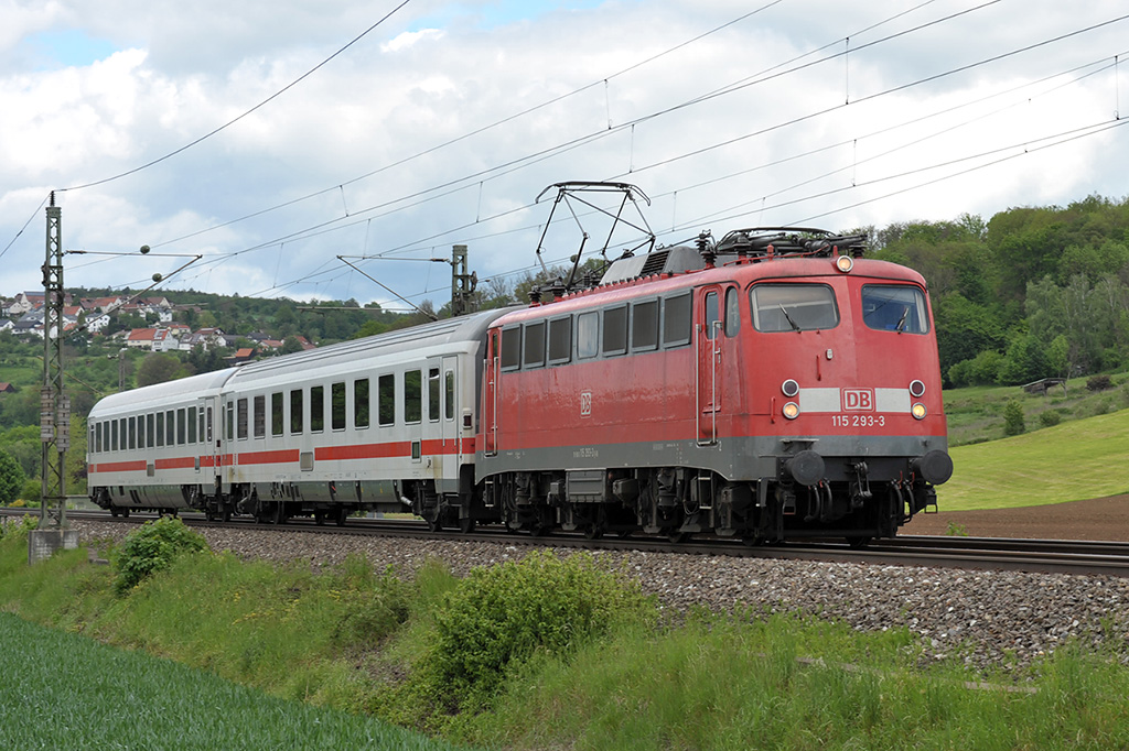 20.05.2017 Streckenabschnitt Uhingen 115 293-3, als PbZ nach Ulm unterwegs