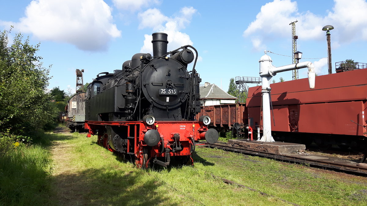 20.08.2017, 75 515, Heizhausfest 2017 im Sächsischen Eisenbahnmuseum in Chemniz Hilbersdorf 