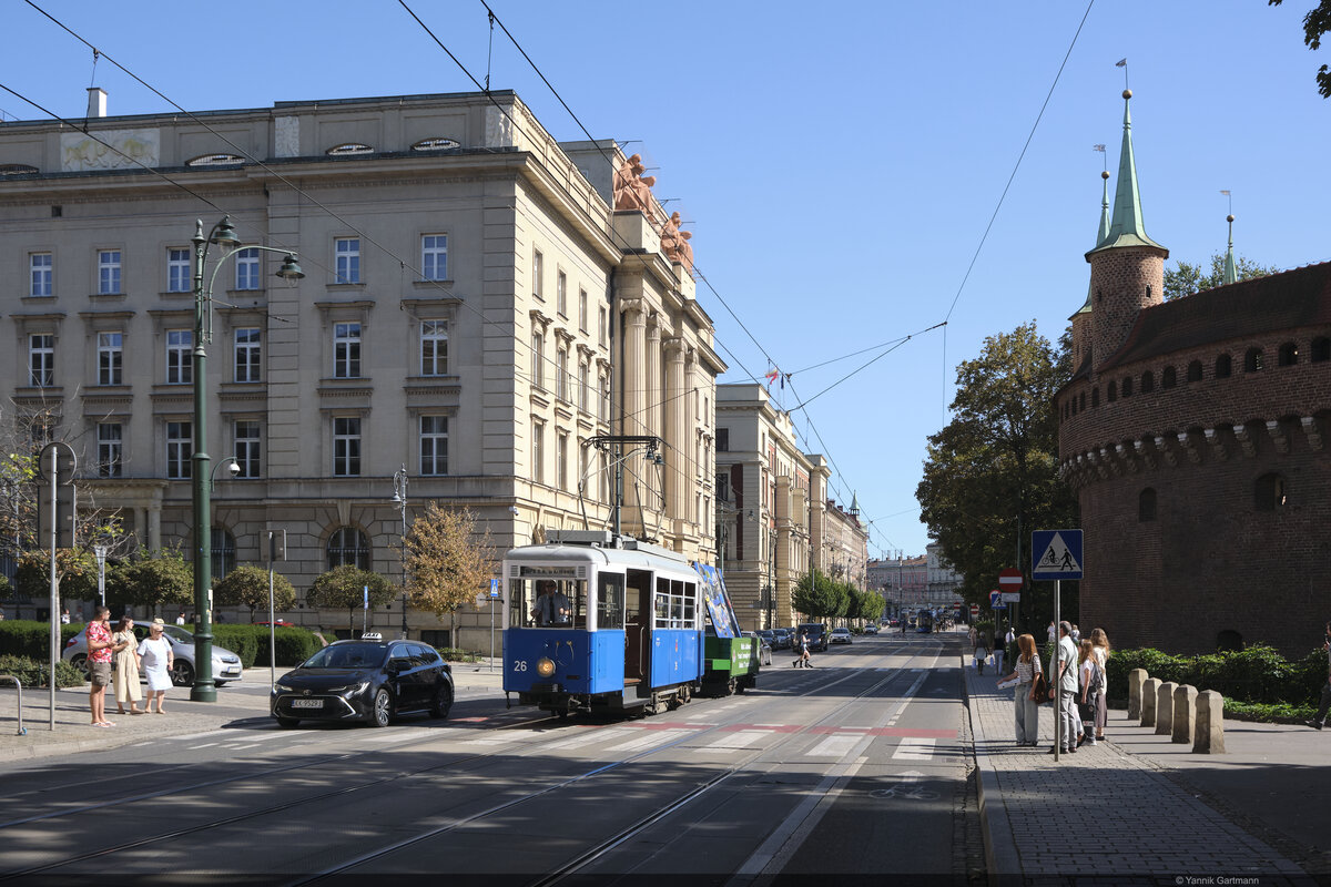 20.09.2025: MPK Konstal N 26 / Barbakan, Kraków, Polen