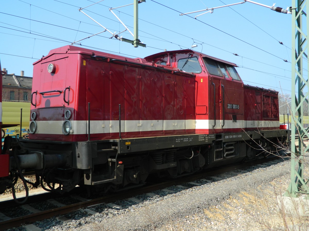 201 001 abgestellt im Bhf Leipzig-Plagwitz am 29.03.2014 