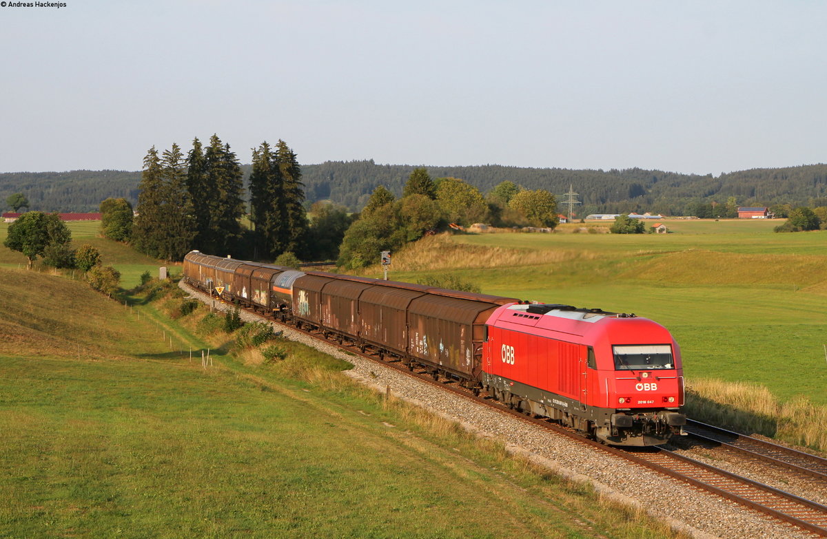 2016 047 mit einem H-Wagenzug bei Görwangs 28.8.18