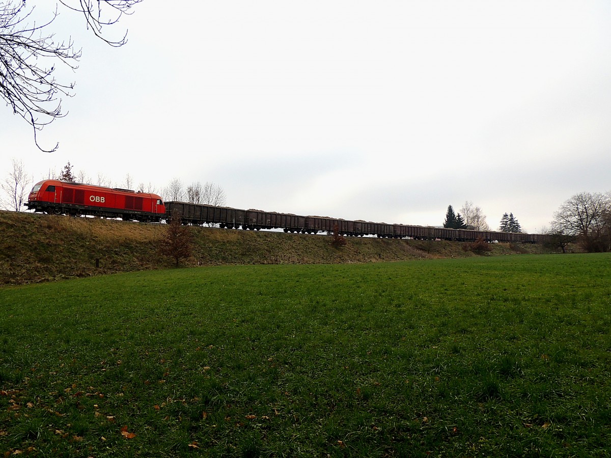 2016 073-6 zieht Rübenzug 75829 Richtung Wels; 131213