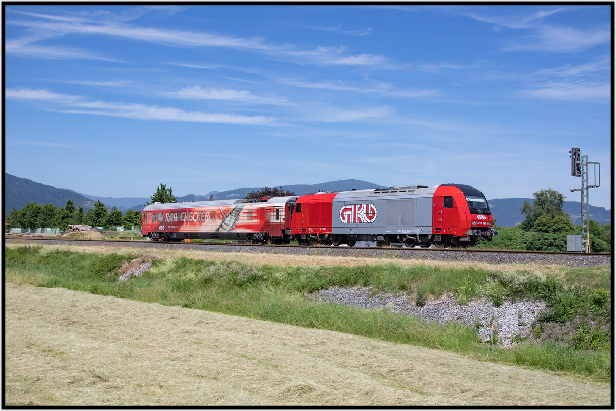 2016.922 mit dem  Railchecker  in Frauental Bad Gams. 
15.06.2021