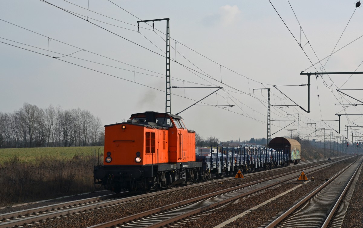 202 219 der Umschlagservice Magdeburg zog am 19.02.16 die Übergabe aus Dessau nach Magdeburg. Freitags wird vom Magdeburger Enerconwerk aus in Dessau ein Zulieferer an der Strecke Dessau-Köthen bedient.