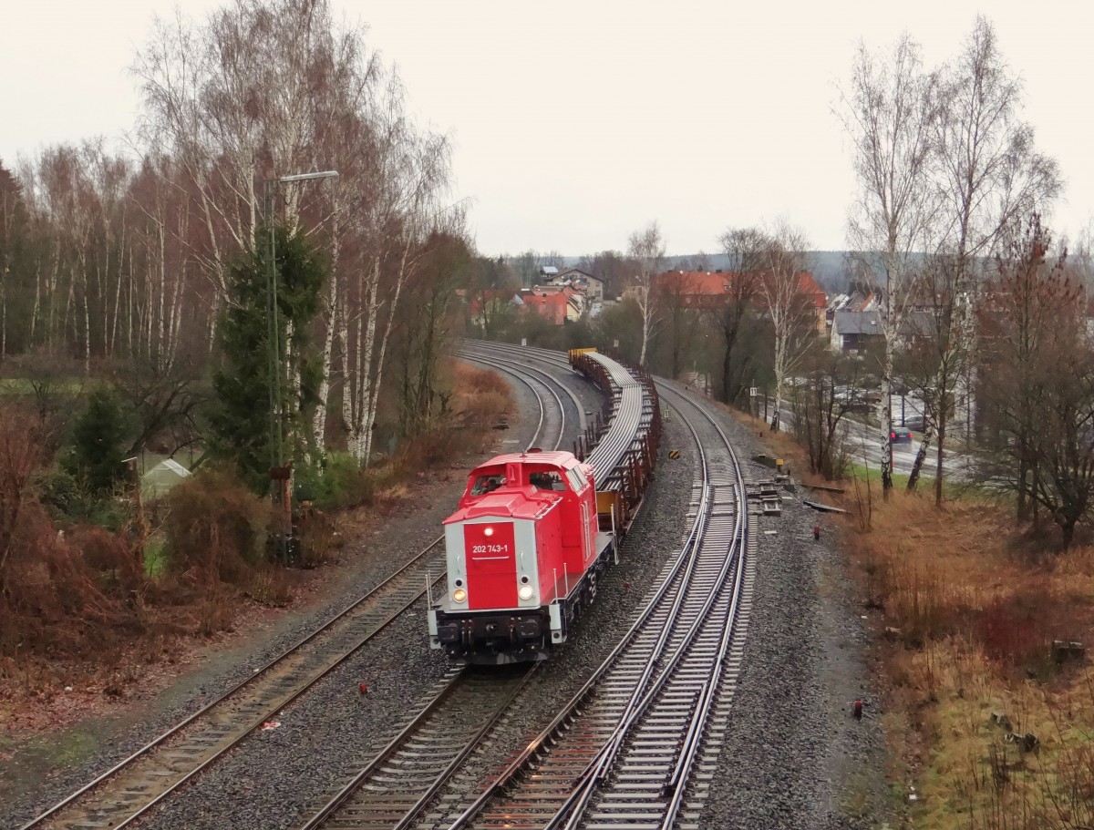 202 743-1 der RIS zu sehen am 09.02.16 in Marktredwitz.