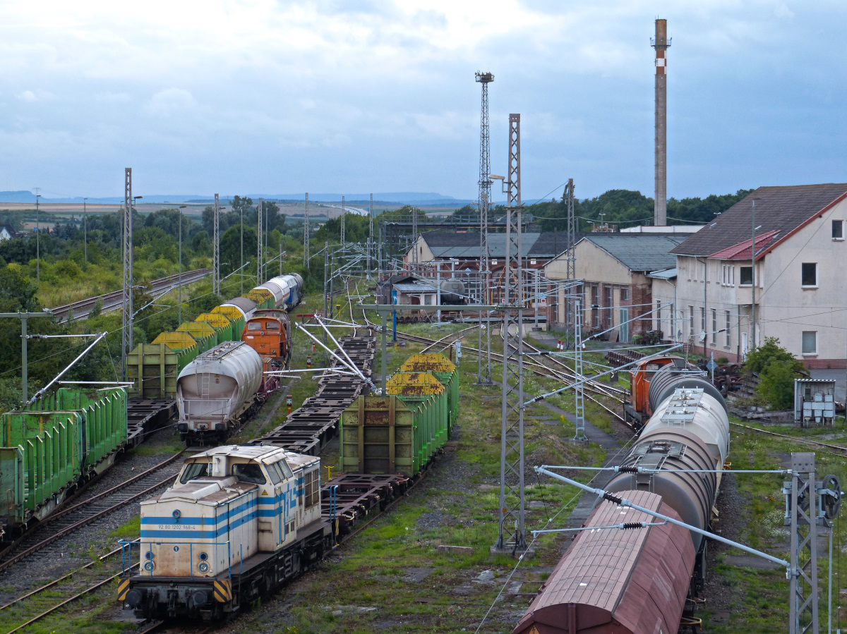 202 968-4 der ITB abgestellt im ehemaligen BW Nordhausen 25.07.2015