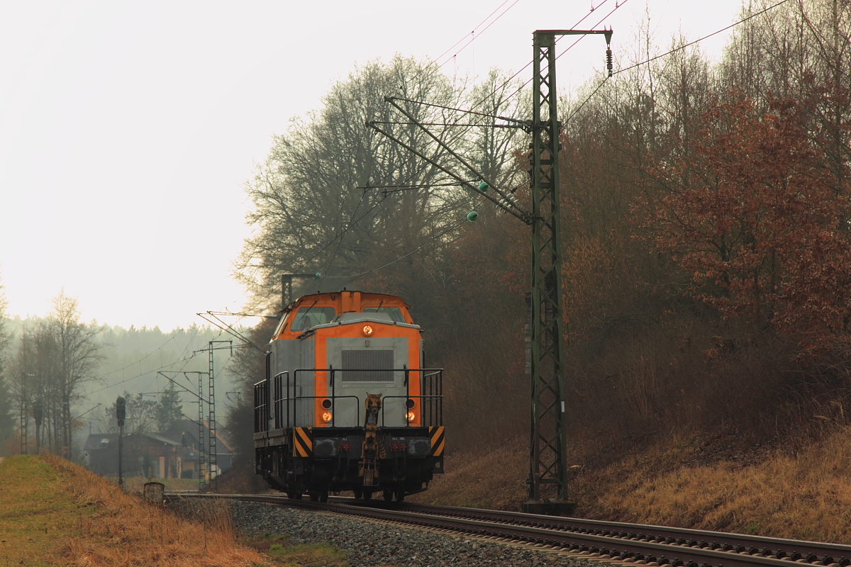 203 001-3 SGL V180.07 bei Seehof am 08.03.2016.