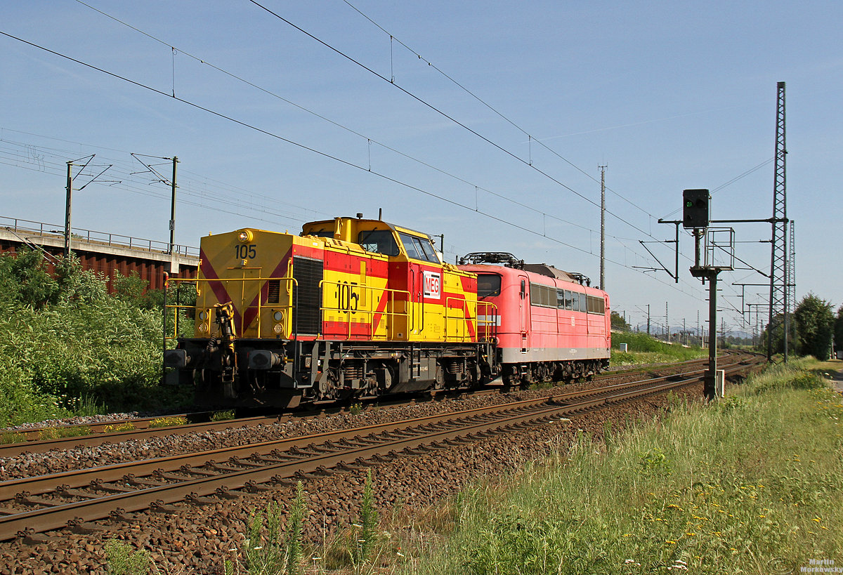 203 119 MEG mit 151 052 bei Porz Wahn am 29.07.2020
