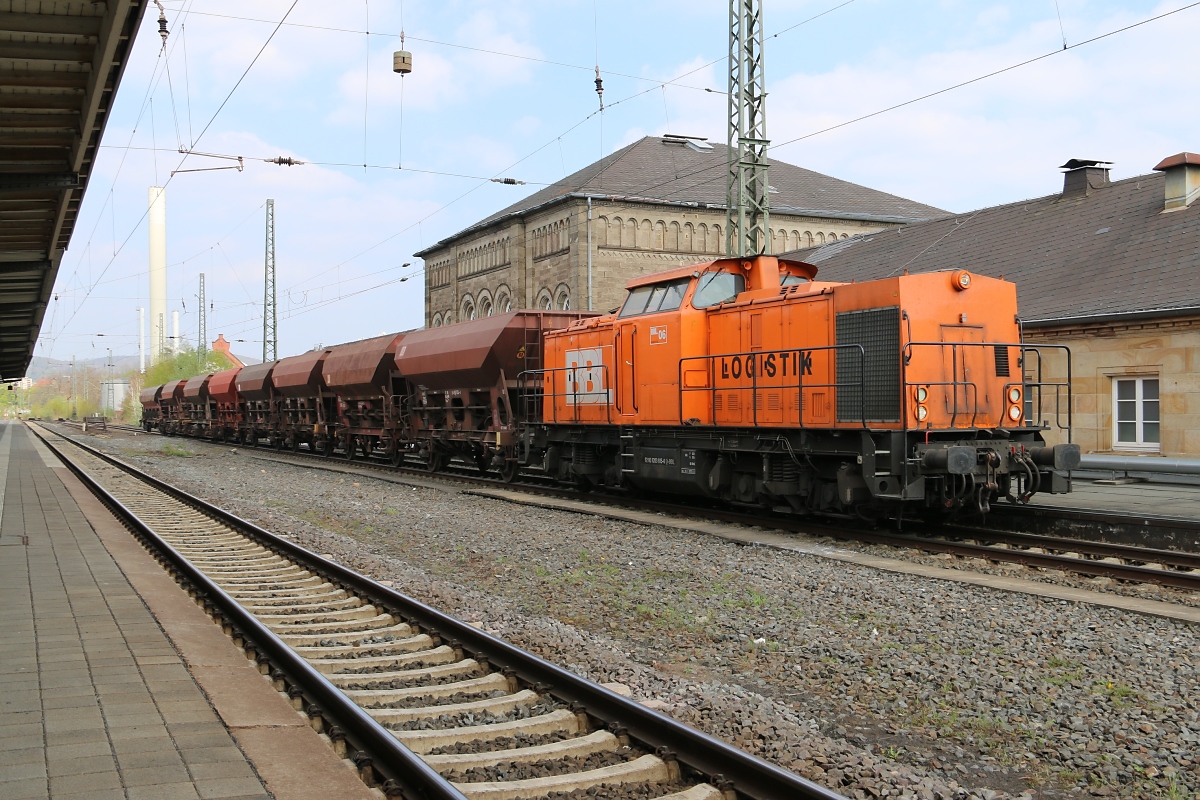 203 615-0 (BBL 06) war am 06.04.2014 mit ein paar Schotterwagen im Bahnhof Göttingen abgestellt.