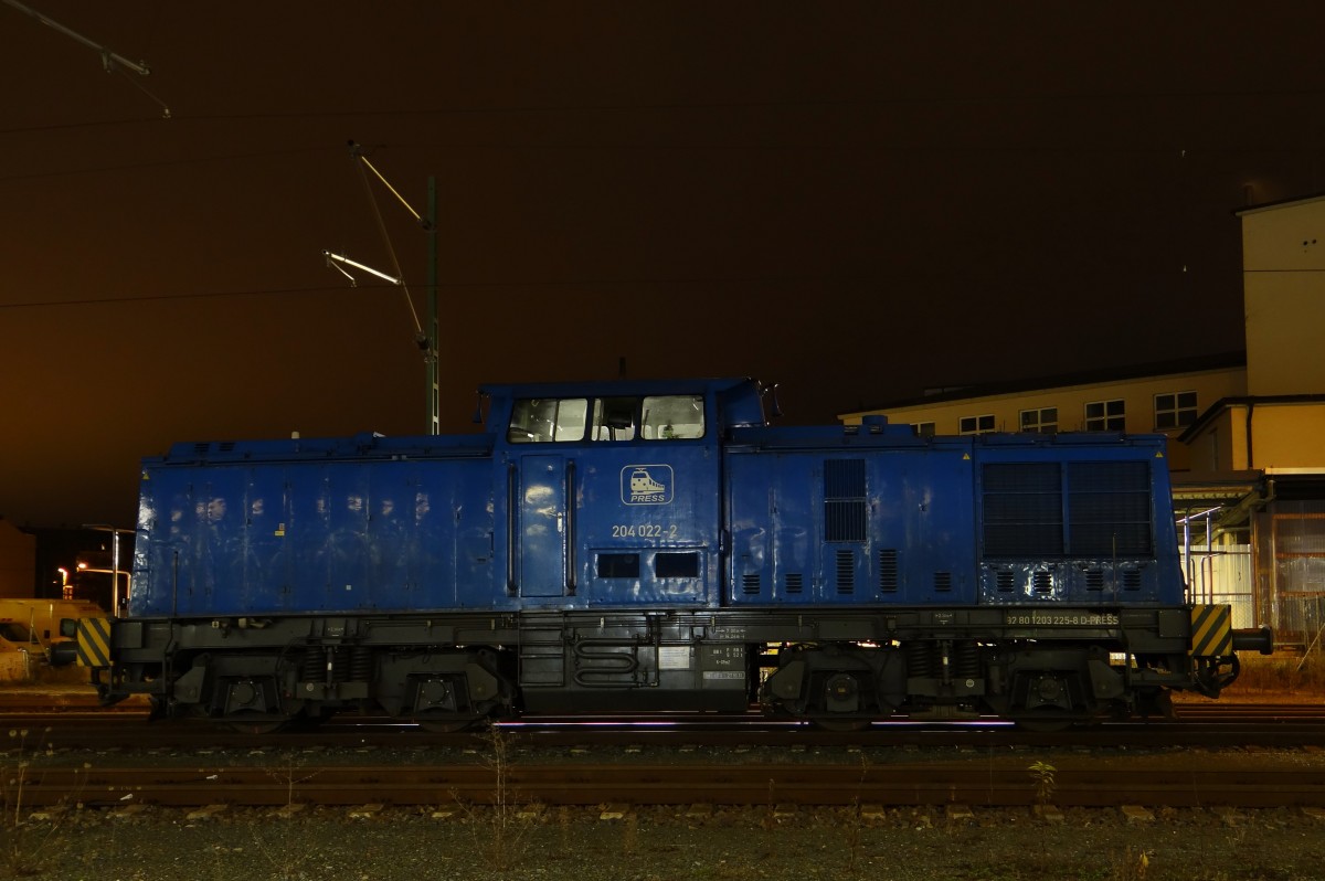 204 022 zusehen am 13.12.13 in Plauen/V. oberer Bahnhof.