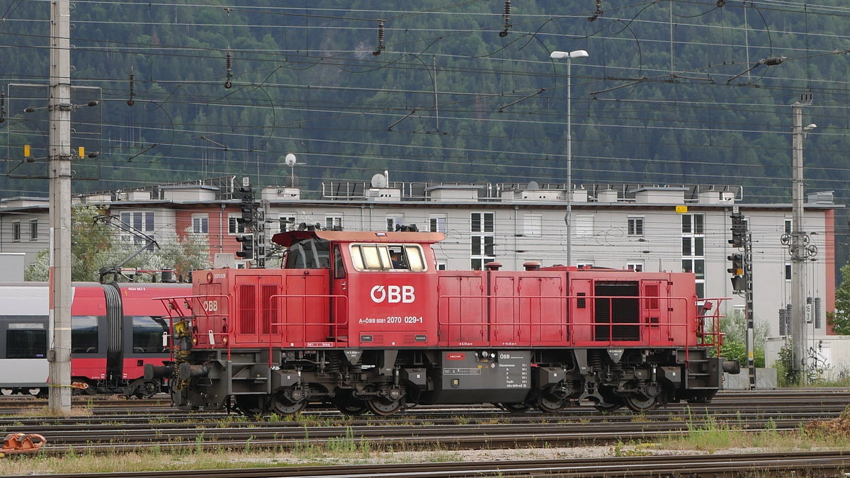 2070 029 rangiert in Wörgl; 22.06.2018
