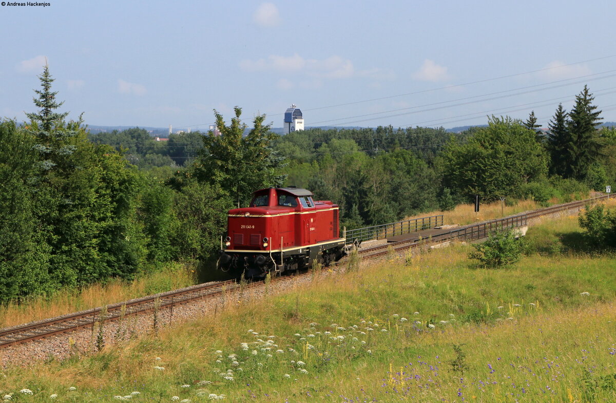 211 041-9 als DGV 92439 (Villingen(Schwarzw)-Bietigheim Bissingen) bei Marbach 20.7.21